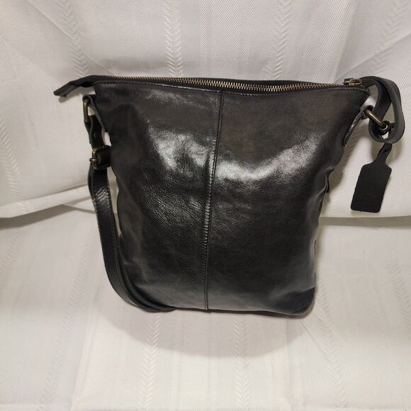 Wise Owl Leather Crossbody Bag Purse Black Travel Business Work Casual - Picture 3 of 15